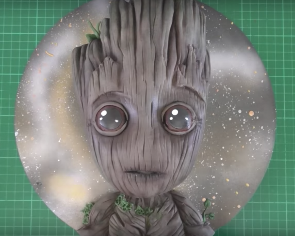 baby groot cake featured