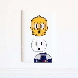 Geek Electric Outlet Wall Art Sticker Decals