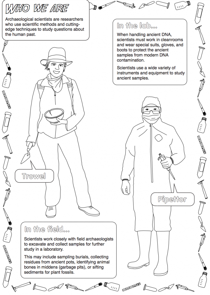 Adventures in Archaeological Science Coloring Book