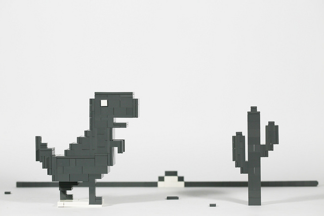 LEGO dinosaur chrome game