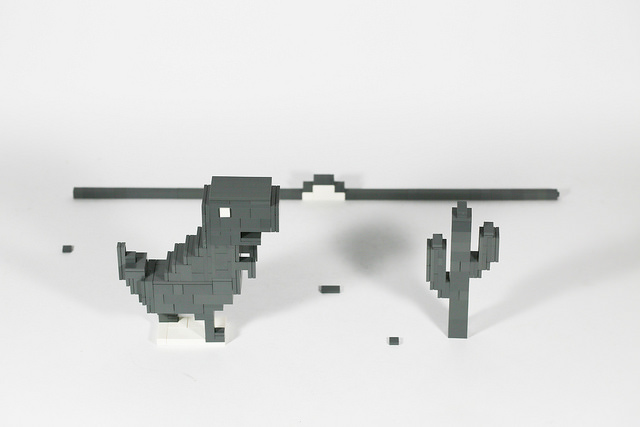 LEGO dinosaur chrome game