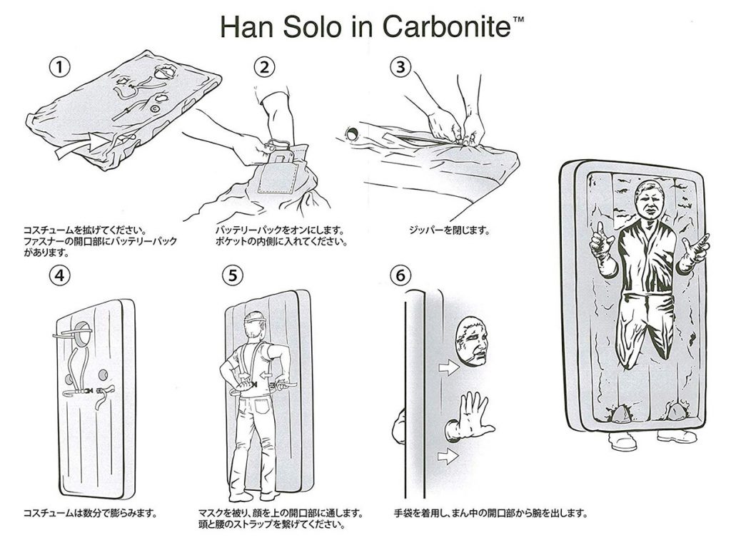 inflatable Han Solo in Carbonite
