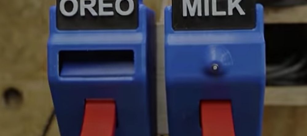 oreo & milk dispenser