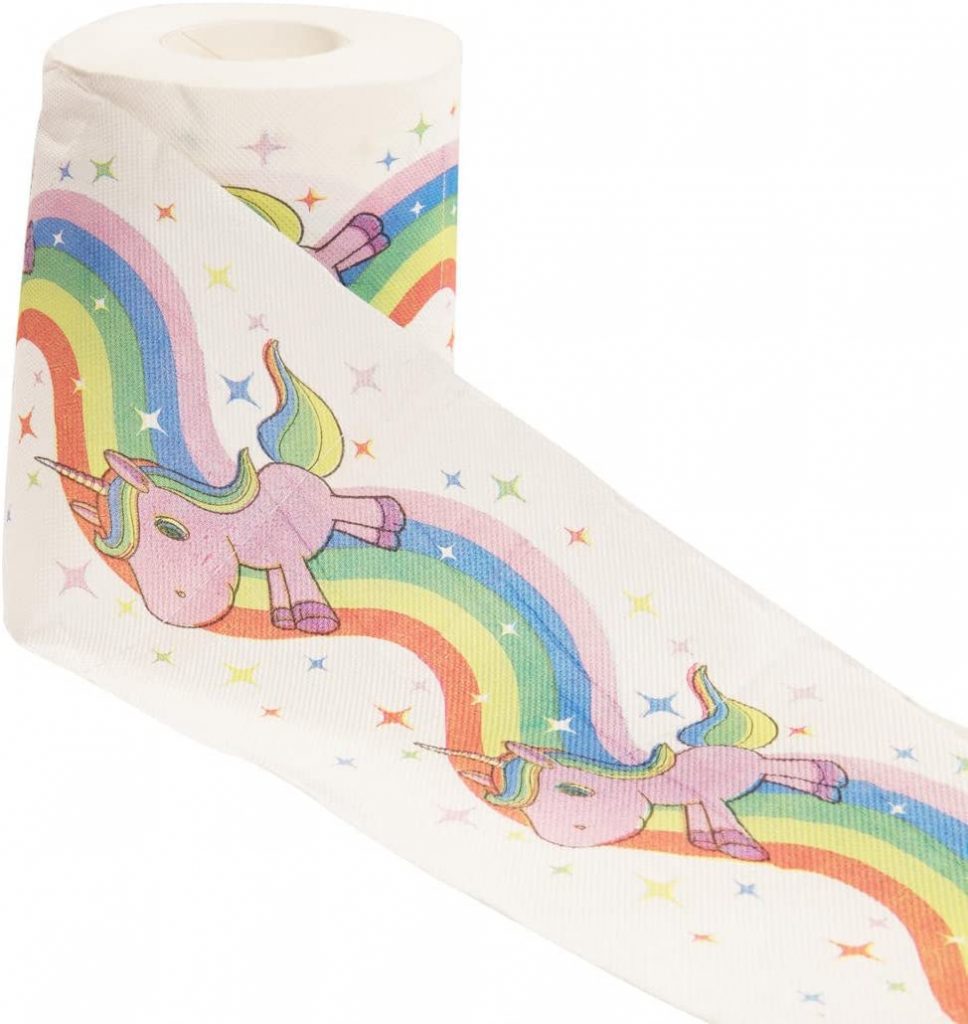 unicorn rainbow toilet paper roll