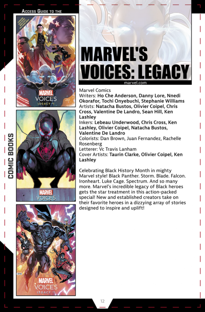 Access Guide to the Black Comic Book Community 2021-22 marvel
